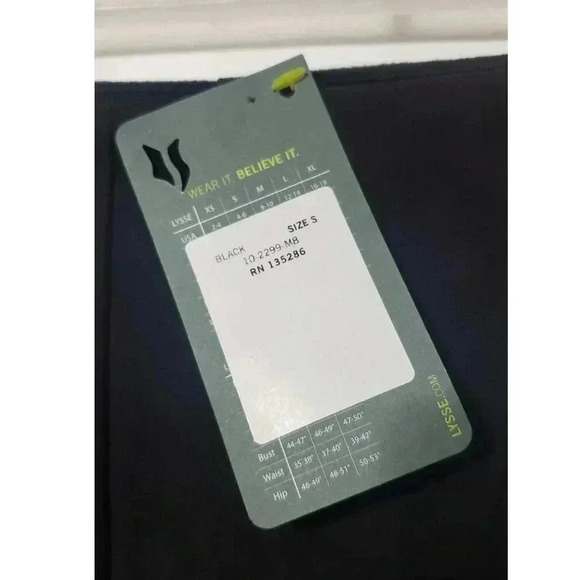 Lysse‎ Leggings faux suede black womens size small new with tags - Picture 3 of 5